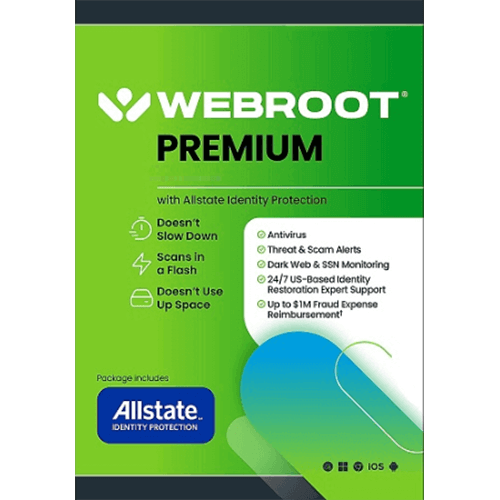 Webroot Premium with Allstate Identity Protection 5 Devices 1 Y